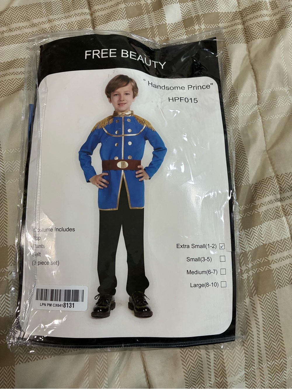 Handsome Prince Kids Costume - Blue